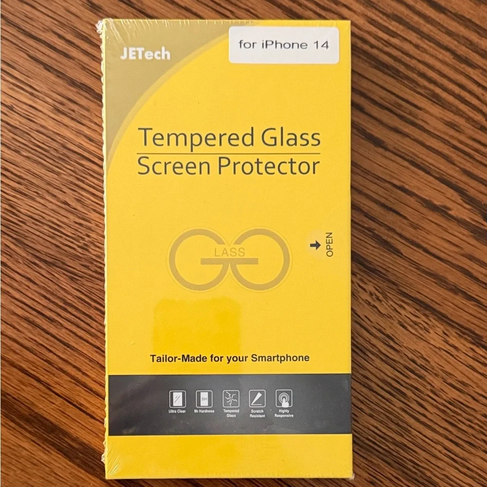 JETech Tempered Glass Screen Protector for iPhone 14 - Yellow